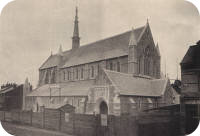 View of the church exterior as construction draws to a close