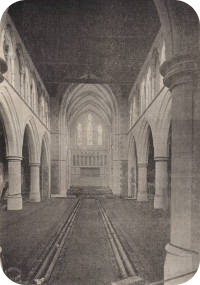 View of the interior during construction