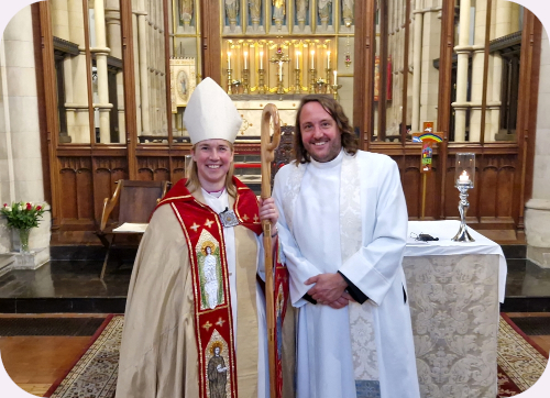 Fr Corniel Quak with Bishop Jane of Hertford (2024)